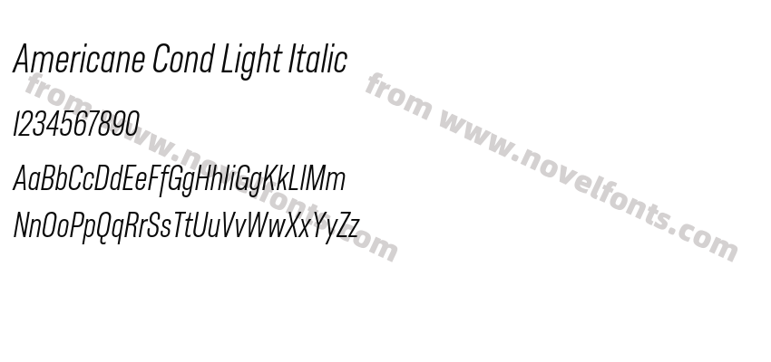 Americane Cond Light ItalicPreview
