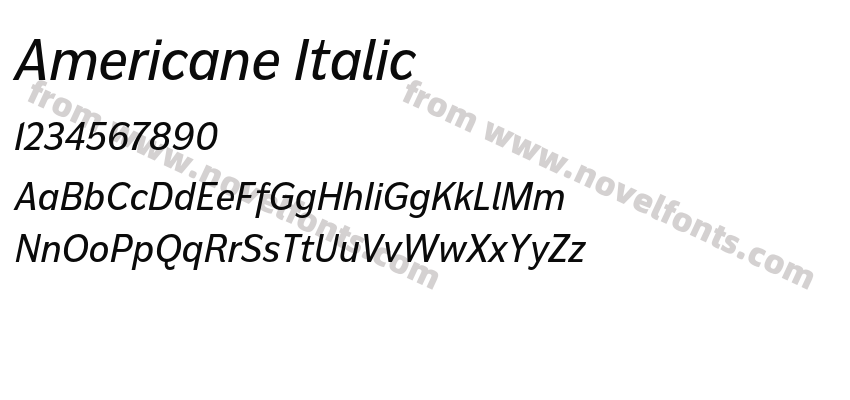 Americane ItalicPreview
