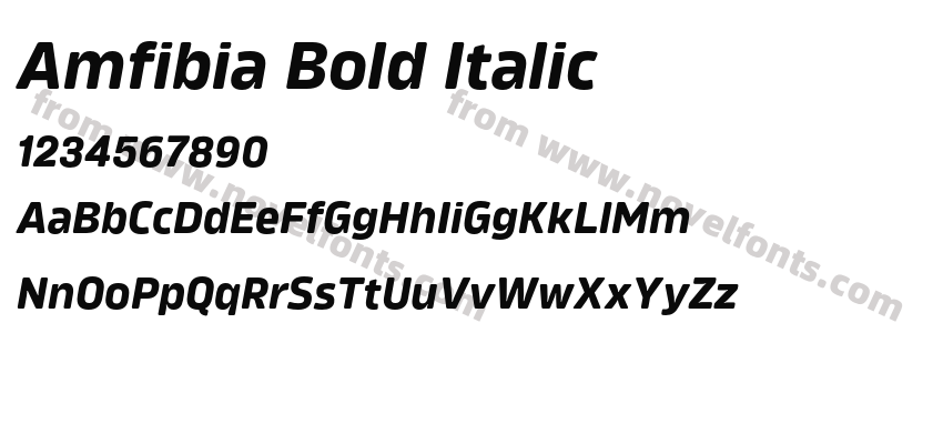 Amfibia Bold ItalicPreview