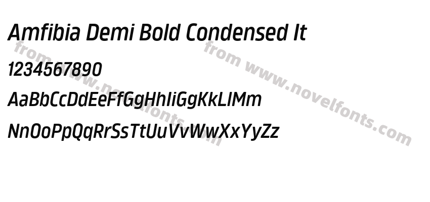 Amfibia Demi Bold Condensed ItPreview