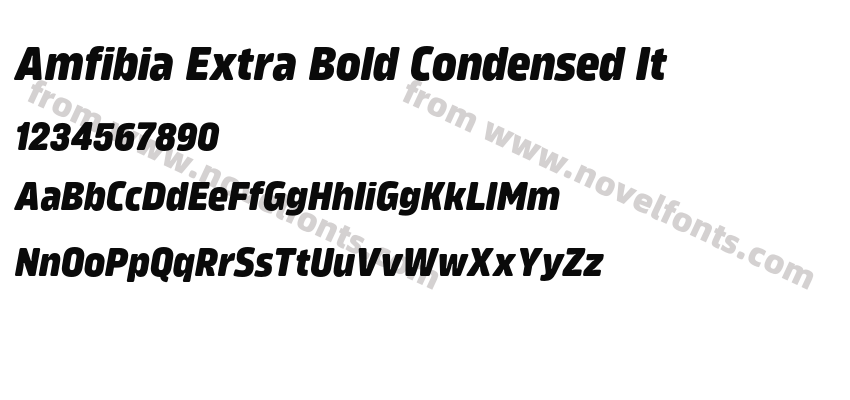 Amfibia Extra Bold Condensed ItPreview