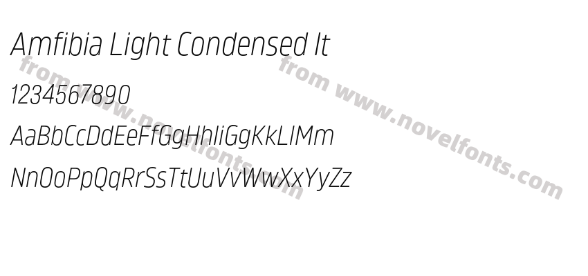 Amfibia Light Condensed ItPreview