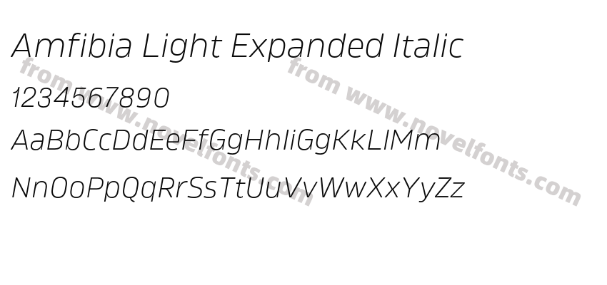 Amfibia Light Expanded ItalicPreview