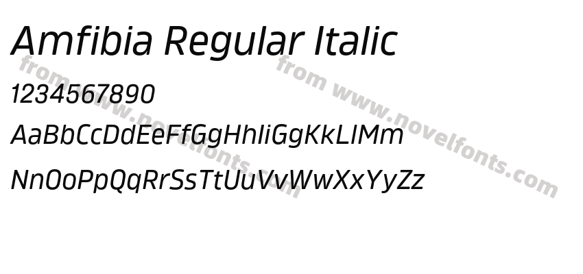 Amfibia Regular ItalicPreview