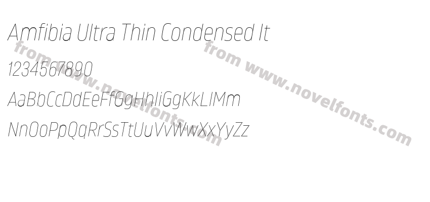 Amfibia Ultra Thin Condensed ItPreview