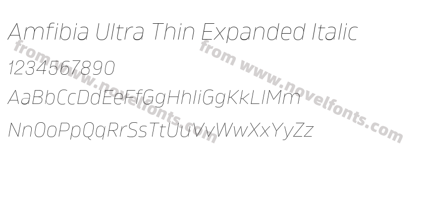 Amfibia Ultra Thin Expanded ItalicPreview