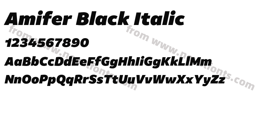 Amifer Black ItalicPreview