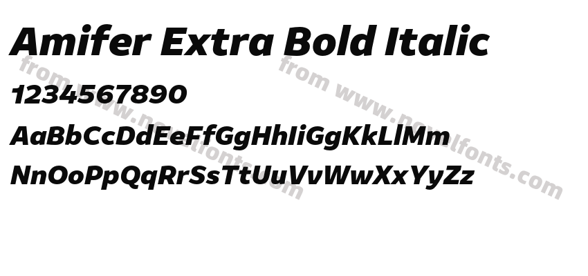 Amifer Extra Bold ItalicPreview