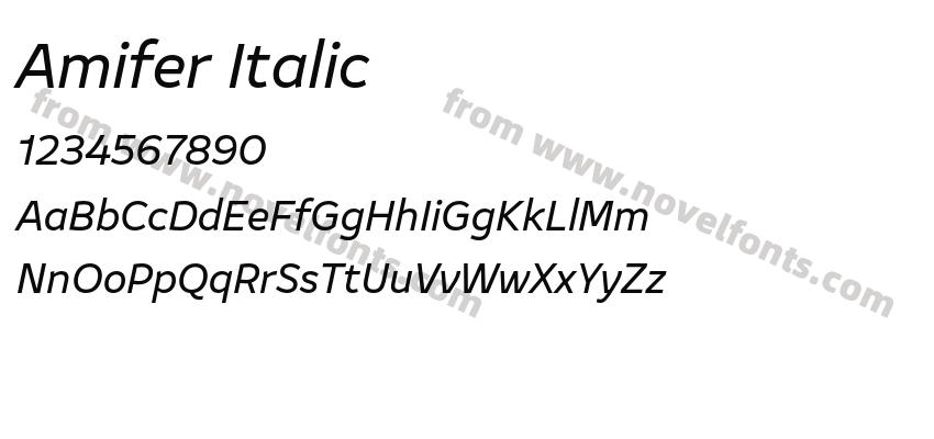 Amifer ItalicPreview