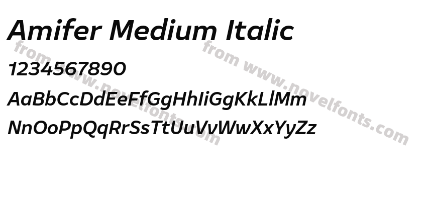 Amifer Medium ItalicPreview