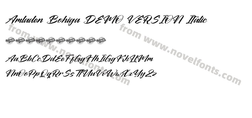 Amladen Bohiga DEMO VERSION ItalicPreview