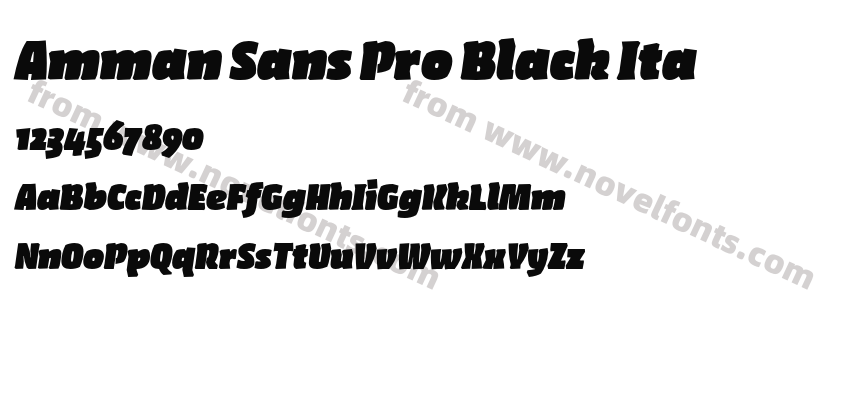 Amman Sans Pro Black ItaPreview