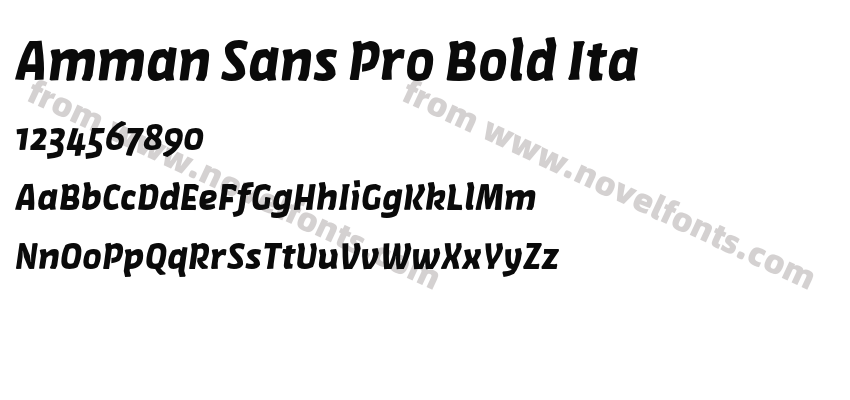 Amman Sans Pro Bold ItaPreview