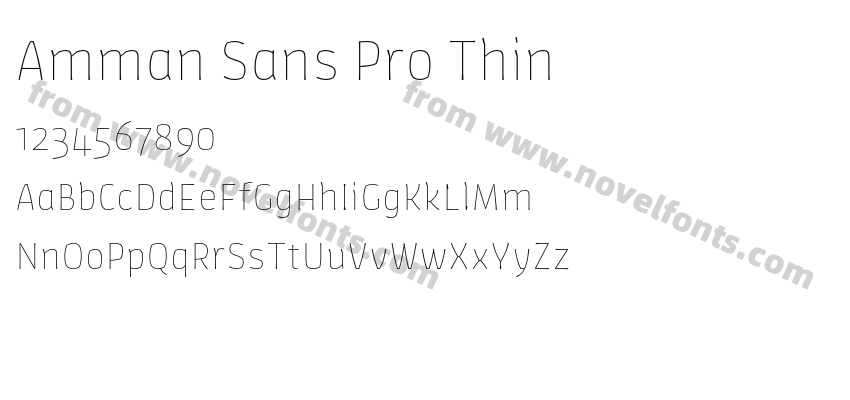Amman Sans Pro ThinPreview