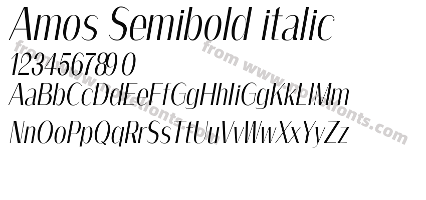 Amos Semibold italicPreview