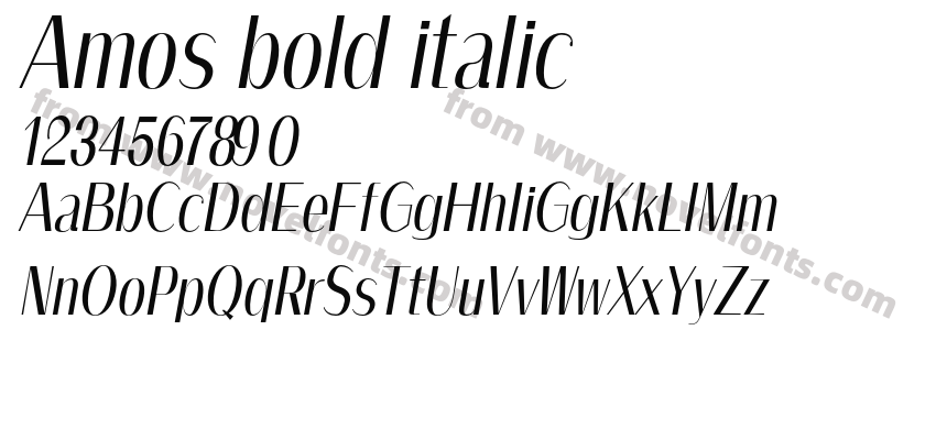 Amos bold italicPreview