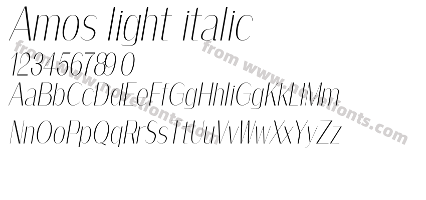 Amos light italicPreview