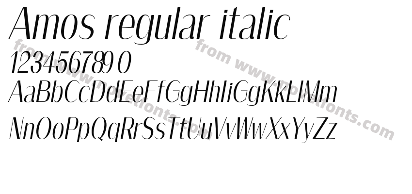 Amos regular italicPreview