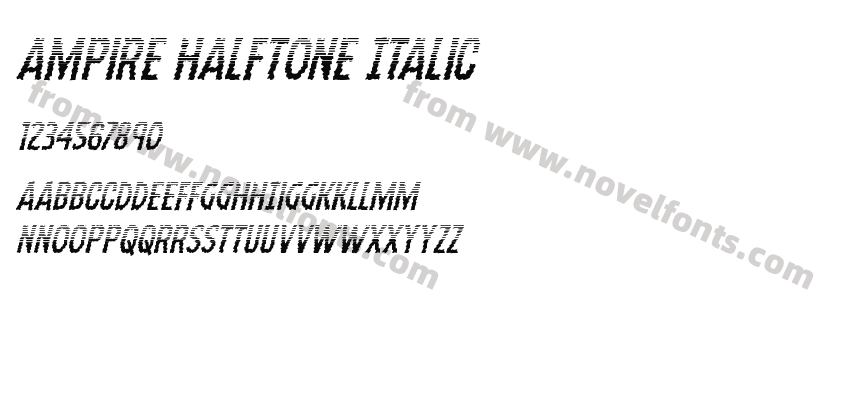Ampire Halftone ItalicPreview