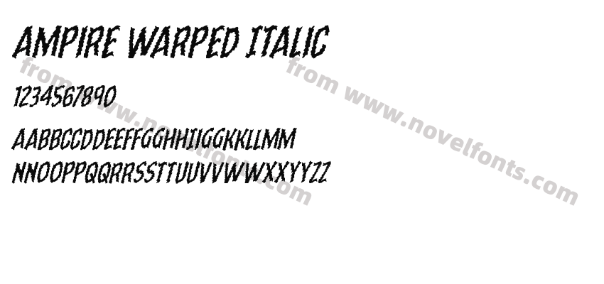 Ampire Warped ItalicPreview