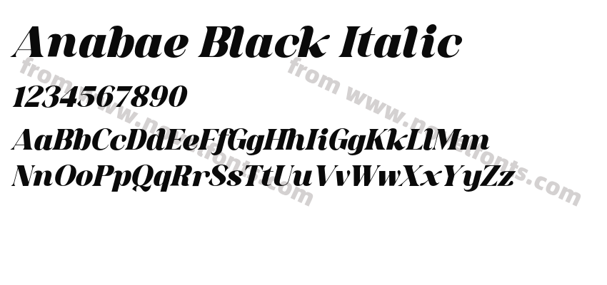 Anabae Black ItalicPreview
