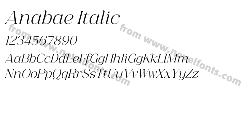 Anabae ItalicPreview