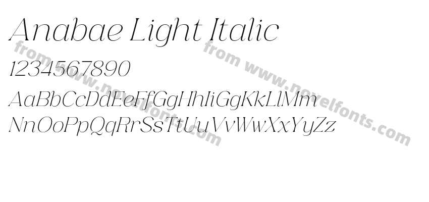 Anabae Light ItalicPreview