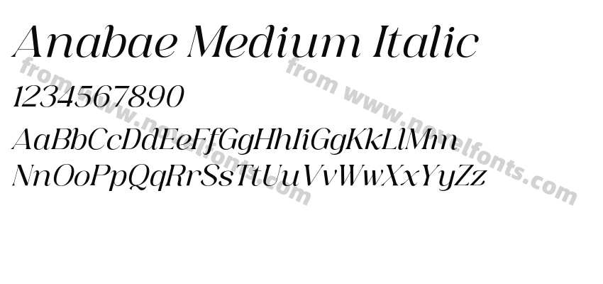 Anabae Medium ItalicPreview