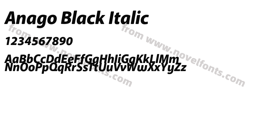 Anago Black ItalicPreview