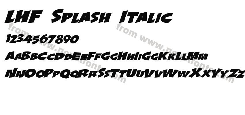 LHF Splash ItalicPreview