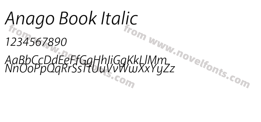 Anago Book ItalicPreview