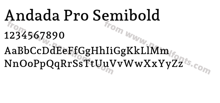 Andada Pro SemiboldPreview