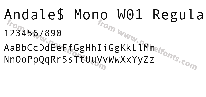 Andale$ Mono W01 RegularPreview