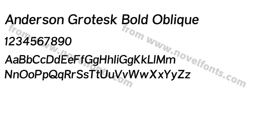 Anderson Grotesk Bold ObliquePreview