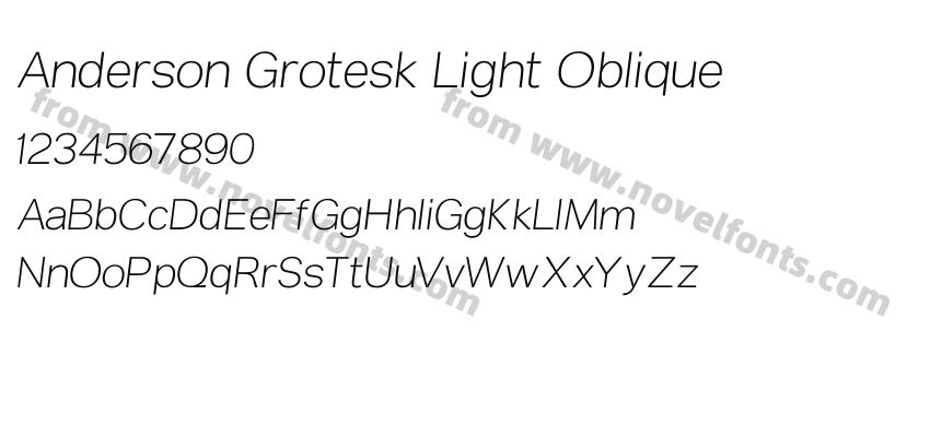 Anderson Grotesk Light ObliquePreview