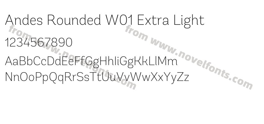 Andes Rounded W01 Extra LightPreview