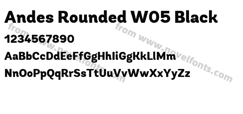Andes Rounded W05 BlackPreview