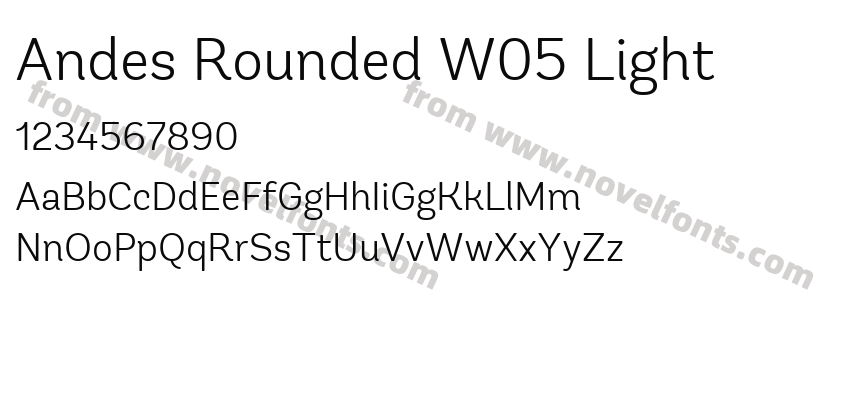 Andes Rounded W05 LightPreview