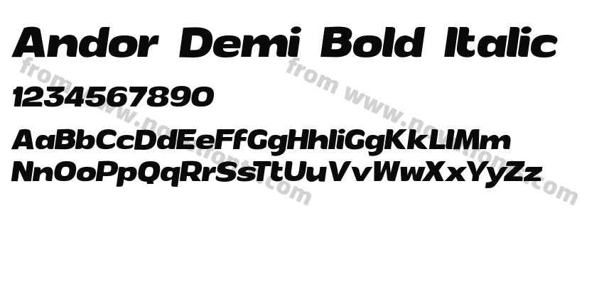 Andor Demi Bold ItalicPreview