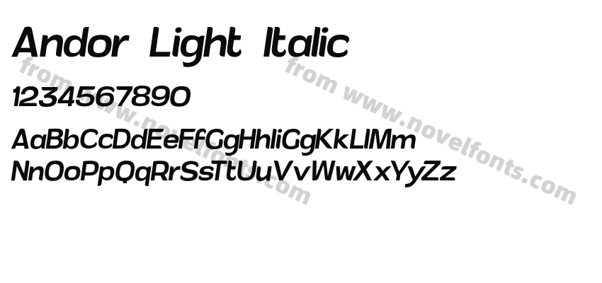 Andor Light ItalicPreview