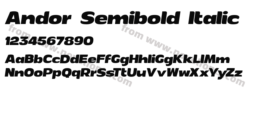 Andor Semibold ItalicPreview