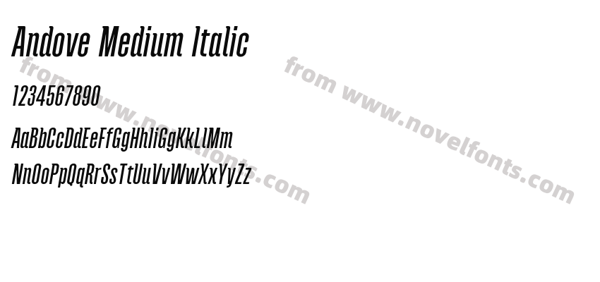 Andove Medium ItalicPreview