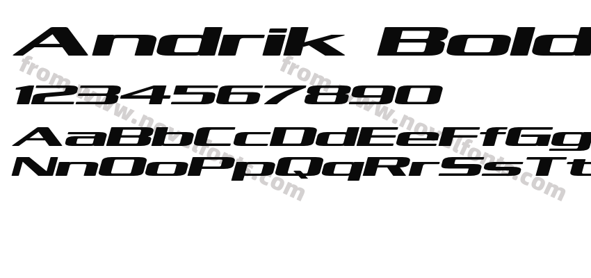 Andrik Bold italic widePreview
