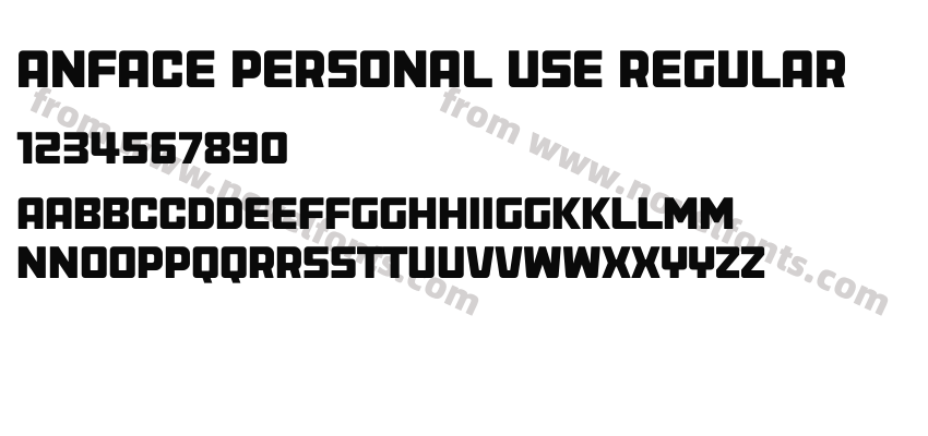 Anface Personal Use RegularPreview