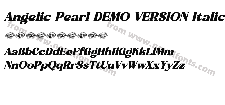 Angelic Pearl DEMO VERSION ItalicPreview