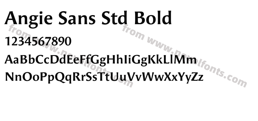 Angie Sans Std BoldPreview