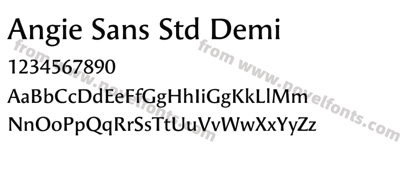 Angie Sans Std DemiPreview