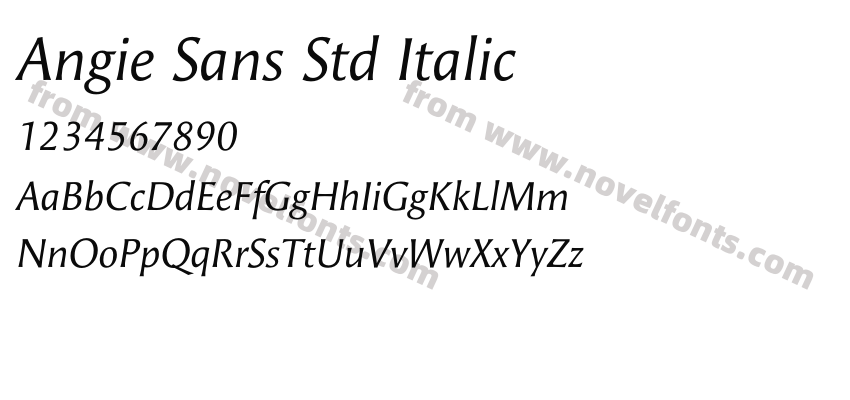 Angie Sans Std ItalicPreview