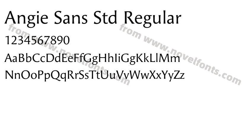 Angie Sans Std RegularPreview
