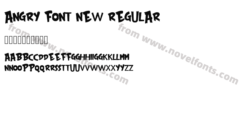 Angry Font New RegularPreview